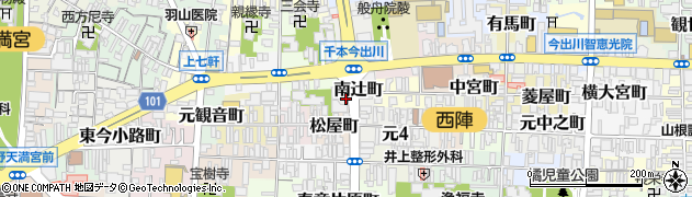 京都府京都市上京区南辻町周辺の地図