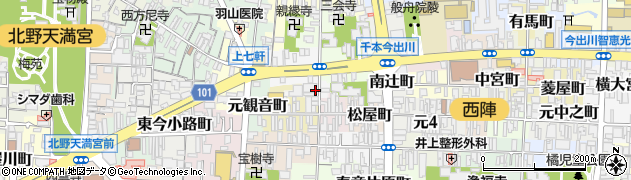 京都府京都市上京区南佐竹町周辺の地図