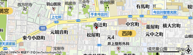 京都府京都市上京区南辻町周辺の地図