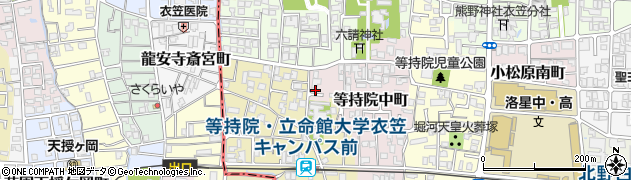 京都府京都市北区等持院中町27周辺の地図