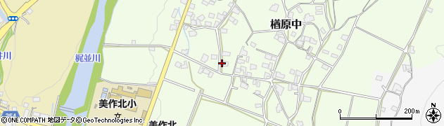 岡山県美作市楢原中470周辺の地図