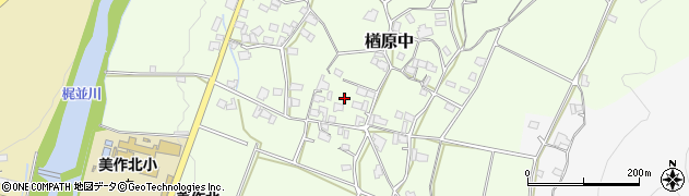 岡山県美作市楢原中487周辺の地図