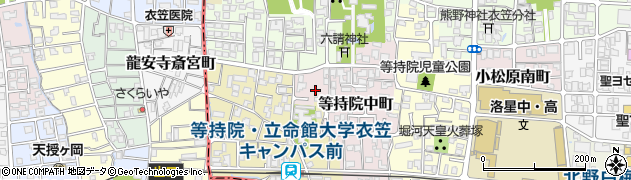 京都府京都市北区等持院中町24周辺の地図