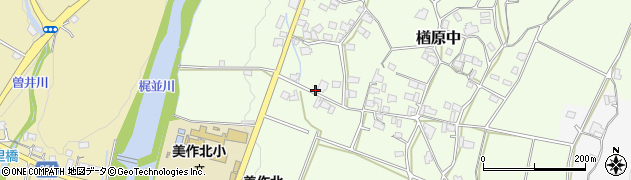 岡山県美作市楢原中330周辺の地図