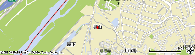 愛知県岡崎市細川町（城山）周辺の地図