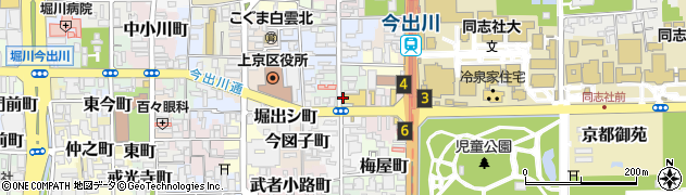 京都府京都市上京区築山南半町周辺の地図