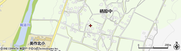 岡山県美作市楢原中484周辺の地図