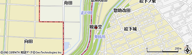 愛知県刈谷市泉田町観音堂周辺の地図