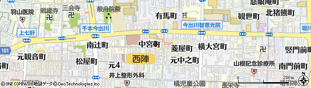 京都府京都市上京区中宮町298周辺の地図