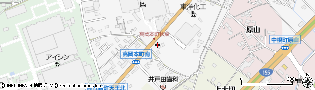 愛知県豊田市高岡本町秋葉周辺の地図