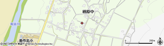岡山県美作市楢原中506周辺の地図