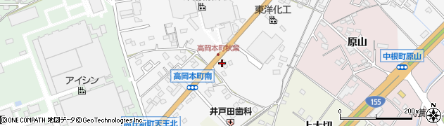 愛知県豊田市高岡本町（秋葉）周辺の地図
