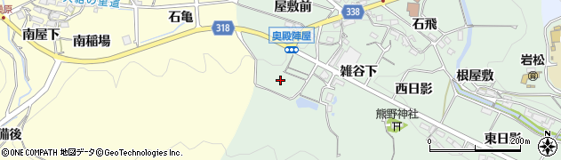 愛知県岡崎市奥殿町（椰ノ谷下）周辺の地図
