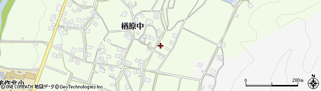 岡山県美作市楢原中523周辺の地図