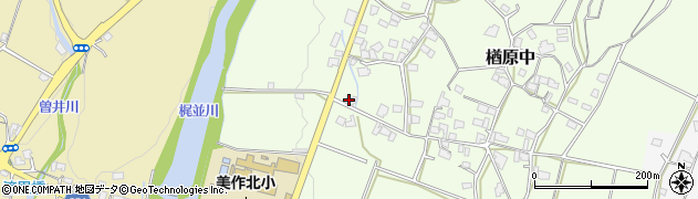 岡山県美作市楢原中254周辺の地図