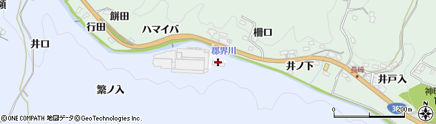 愛知県豊田市下山田代町（カシブチ）周辺の地図