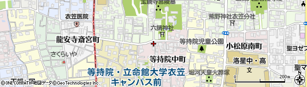 京都府京都市北区等持院中町21周辺の地図
