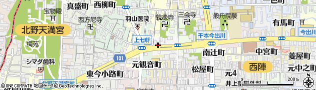 京都府京都市上京区西上善寺町周辺の地図