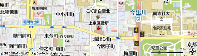 京都市上京区役所周辺の地図