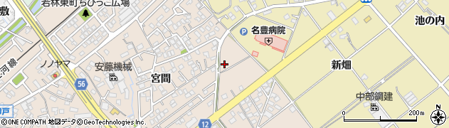 愛知県豊田市若林東町宮間周辺の地図