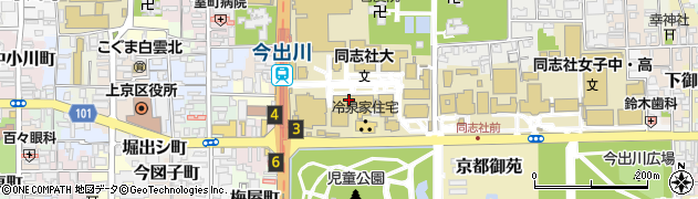 同志社大学　今出川キャンパス周辺の地図