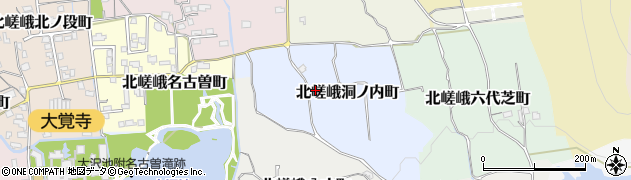 京都府京都市右京区北嵯峨洞ノ内町周辺の地図