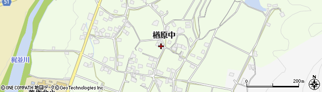 岡山県美作市楢原中500周辺の地図