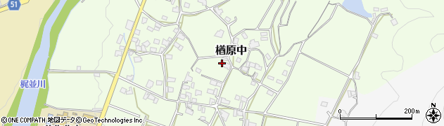 岡山県美作市楢原中497周辺の地図