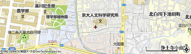 京都府京都市左京区北白川東小倉町周辺の地図