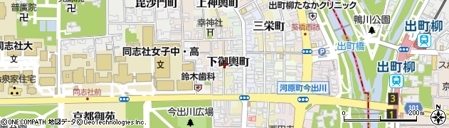 京都府京都市上京区下御輿町周辺の地図