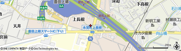 愛知県豊田市永覚町百間圦周辺の地図