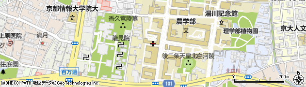 京都府京都市左京区北白川追分町周辺の地図