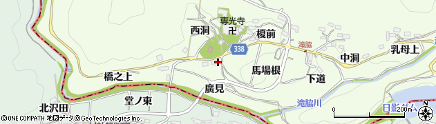 愛知県豊田市滝脇町廣見周辺の地図