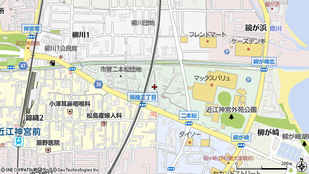 〒520-0021 滋賀県大津市二本松の地図