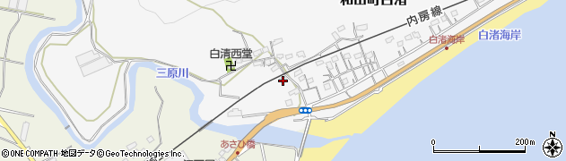 千葉県南房総市和田町白渚627周辺の地図