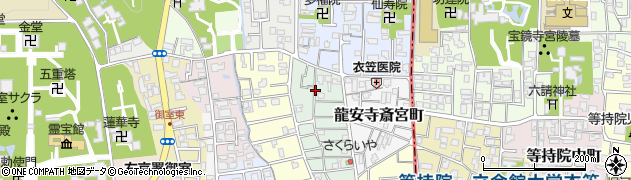 京都府京都市右京区龍安寺五反田町周辺の地図