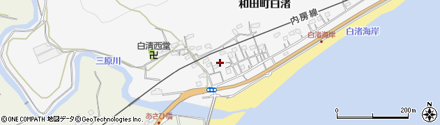 千葉県南房総市和田町白渚596周辺の地図