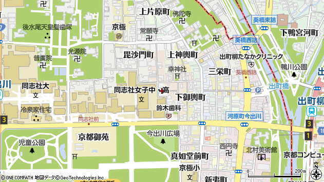 〒602-0837 京都府京都市上京区下塔之段町の地図