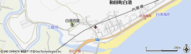 千葉県南房総市和田町白渚600周辺の地図