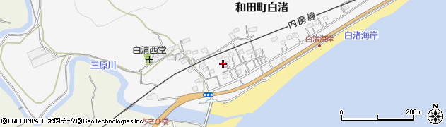 千葉県南房総市和田町白渚587周辺の地図