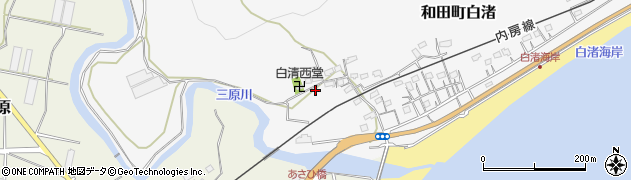 千葉県南房総市和田町白渚622周辺の地図