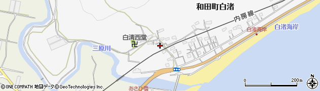 千葉県南房総市和田町白渚625周辺の地図