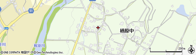 岡山県美作市楢原中348周辺の地図