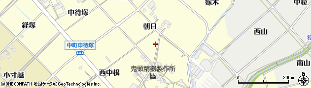 愛知県豊田市中町朝日周辺の地図