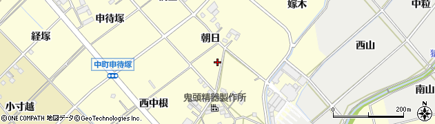 愛知県豊田市中町（朝日）周辺の地図