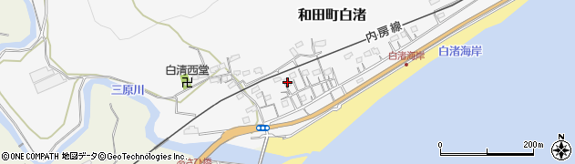 千葉県南房総市和田町白渚583周辺の地図