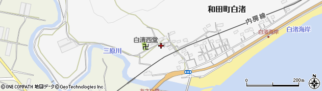千葉県南房総市和田町白渚624周辺の地図