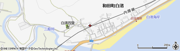 千葉県南房総市和田町白渚1184周辺の地図