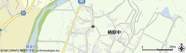 岡山県美作市楢原中458周辺の地図