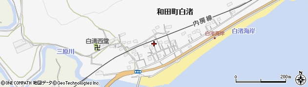 千葉県南房総市和田町白渚578周辺の地図